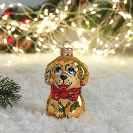 Christmas tree toy "Dog 1-09" 8.8 cm
