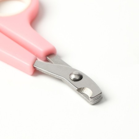 Carrying for claws: scissors-codlons (hole 6 mm) and a file, pink with white-1
