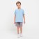 Set for a boy (T-shirt, shorts) minku color-blue/gray, height 122