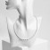 The necklace "pearls" environment, white color in silver, 40 cm