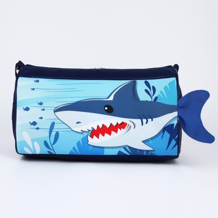 Children's sports bag for the boy "Shark", 40x21x24cm, blue color-3