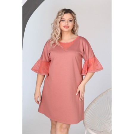 Female dress, size 52, peach color-6