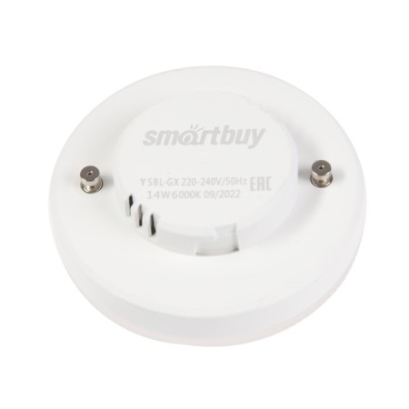 Smartbuy Tablet, GX53, 14 W, 6000 K, Matte Winth, Cold White Light lamp.-1