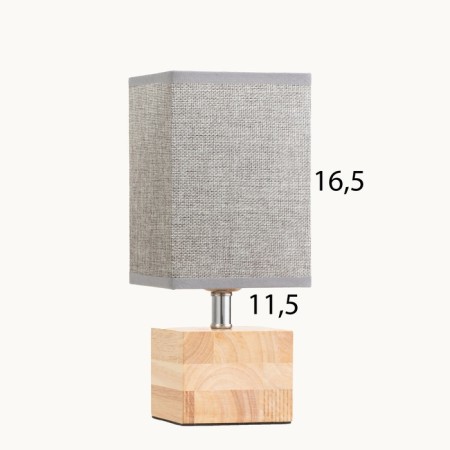 Table lamp "Cube" 1x40W E27 Light wood 11.5x11.5x27cm-6