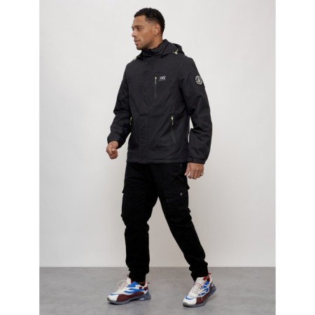 Sports male jacket, size 48, black color-8