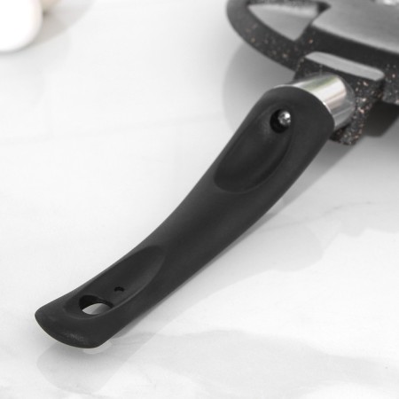 Slot "Personnel", D = 23 cm, plastic handle, anti -stick coating, black color-4