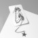 Earring "Kaff" Star on a chain, color silver