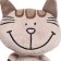 Soft toy "Cat striped with heart", 33 cm