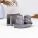 Set for spices Borisov Ceramics "Fog", Solonka, List, Napotus stand, ceramics, gray