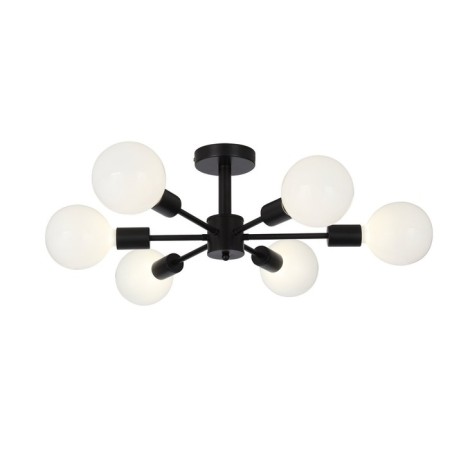 Ceiling EVOLUCE lamp. SL419.402.06. ANO. 6x60 watts, E27, 46x48x23 cm, black color-5