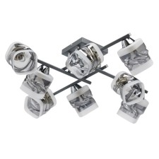 Olympia chandelier, 8x60W E27, gray color, chrome