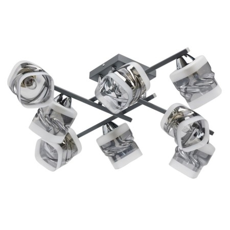 Olympia chandelier, 8x60W E27, gray color, chrome