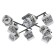 Olympia chandelier, 8x60W E27, gray color, chrome
