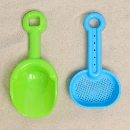 Children's set "Buckets, shoulder blades, molds": 6 toys for sandboxes, plastic, mix-2