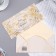 Money envelope "On a wonderful day of your wedding!" embossing, beige flowers, 17x8 cm