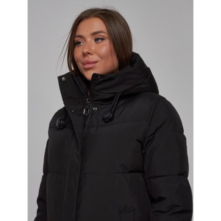 Coat insulated winter female, size 42, black color-12
