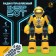 Robot radio -controlled "cyber bot", light and sound effects, yellow color