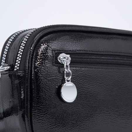 Bag Cross-Bodi with a zipper, black color-3