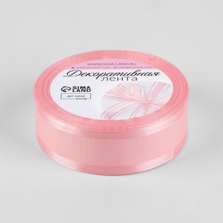The tape is decorative, repression/satin, 25 mm, 9.1 ± 0.5 m, pink No. 04-1