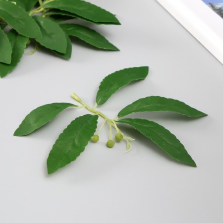 Artificial plant for creativity "Hebelly leaves" set of 6 pcs 13.5x16 cm-1