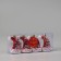 Christmas tree decoration "New Year's cap" (set 4 pcs) 8x4.5 cm, red-white