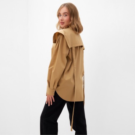Women's blouse minku: casual collection beige color, pr 46-4
