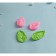 Mold "Rose leaf", silicone, 2 items, 5 × 3 cm, color mix