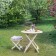 Folding table, 80 × 80 × 75cm, linden, round