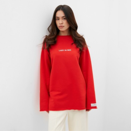 Women's sweatshirt MIST COZY STYLE, red, size 42