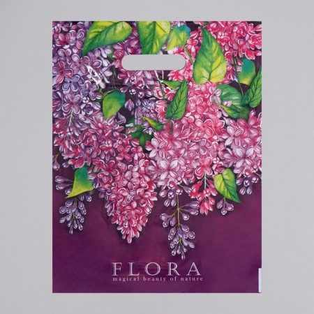 Packet "Flora", polyethylene with a cut pen, 31 x 40 cm, 60 μm