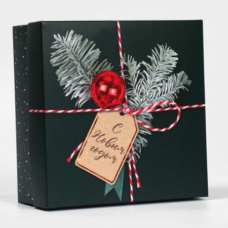 Box the team "New Year's package", 17 x 17 x 7 cm, New Year-2