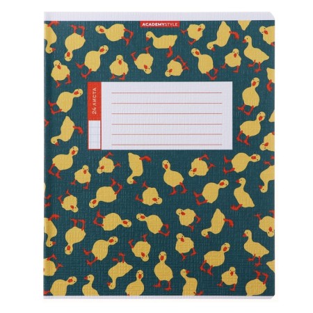 Notebook of 24 sheets in the cage "Ducklings", cover coated cardboard, text, block 60g/m2, mix-5