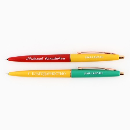 A set of automatic pens "Best Teacher", 2 pcs., Plastic, blue pasta-1