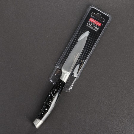 Vegetable knife Overlord, blade 8.5 cm, black color-5