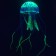 Decor for the Aquarium "Medusa" silicone, with a neon effect, 5 x 5 x 15 cm, green