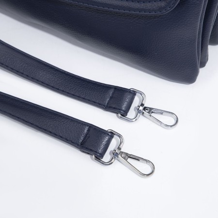 Bag Cross-Bodi with a zipper, blue color-5