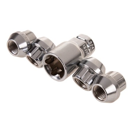 Secretary nuts Skyway, M12x1.25 21mm, Open cone, 5 ray, 1 cl, chrome, 4 pcs-1