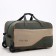 Road bag on wheels, long belt, green/beige color