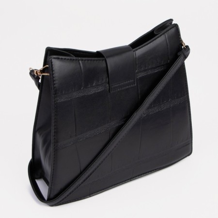 Cross-Bodi bag, Magnet, long belt, black color-1