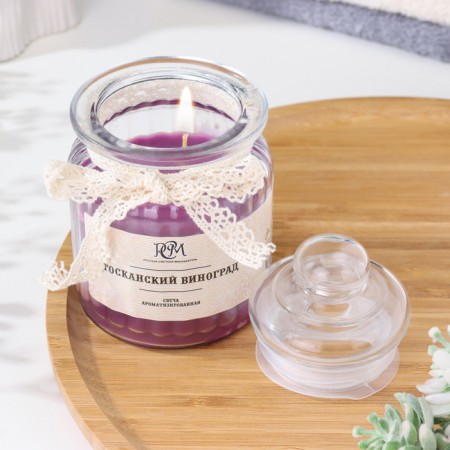 Candle in the bank flavored "Tuscan grapes" 180g, burning time 45h-1