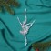 Christmas tree decoration "Ballerina in the dance" 16x8.5 cm, transparent overflow