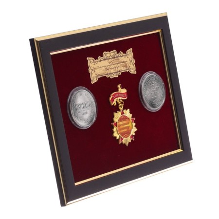 Panel souvenir "worthy man" with coins-3