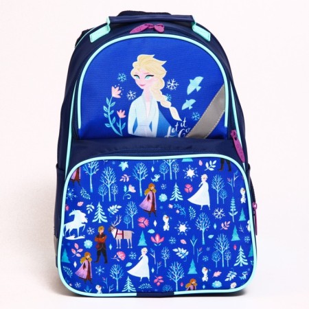 School backpack with an ergonomic back, 37x26x15 cm, cold heart-1