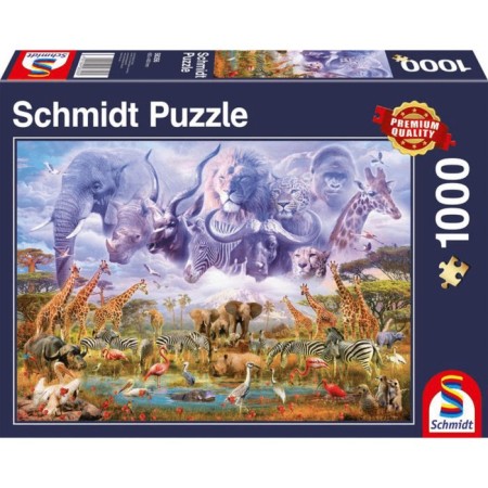 Puzzle "Animals at the Watering", 1000 elements