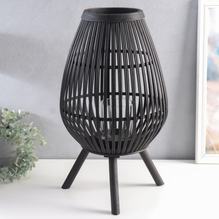 Summary tree for 1 candle "Vason" black on legs 32x32x56 cm-1