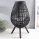 Summary tree for 1 candle "Vason" black on legs 32x32x56 cm