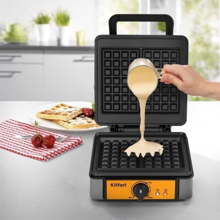 Belgian waffle waffle KitFort KT-1694, 1200 W, cord 0.6 m-1