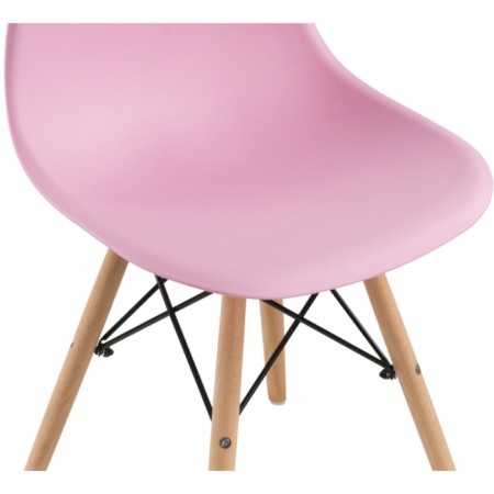 Plastic chair EAMES Massive Buk/Metal/Plastic, Natural/Pink 46x52x83 cm-7