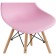 Plastic chair EAMES Massive Buk/Metal/Plastic, Natural/Pink 46x52x83 cm