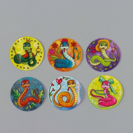 New Year Stick Paper "Snake" d = 2.5 cm 252 pcs in the roll-5